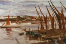 Battersea Reach, c. 1863. Creator: James Abbott McNeill Whistler