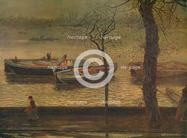 'Battersea Reach', c1870, (c1915). Artist: Cecil Gordon Lawson.
