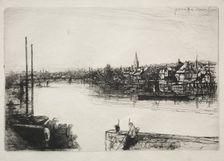 Battersea Reach. Creator: Francis Seymour Haden (British, 1818-1910)