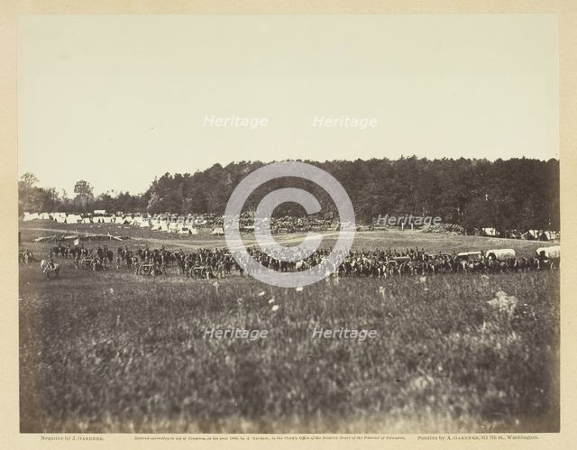 Battery A, Fourth U.S. Artillery, Robertson's Brigade, February 1864. Creator: James Gardner.