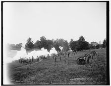 Battery firing, M.M.A., Orchard Lake, Michigan, c1900. Creator: Unknown