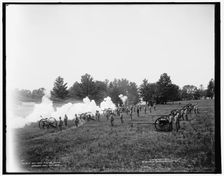 Battery firing, M.M.A., Orchard Lake, Michigan, c1900. Creator: Unknown
