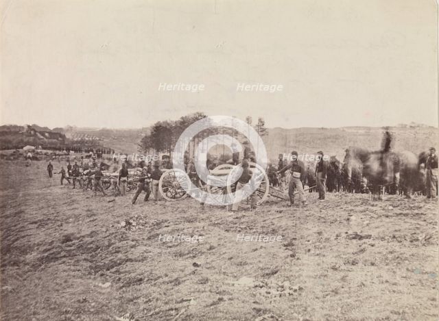 Battery Going into Action, Fredericksburg, December 13, 1862, 1862. Creator: Andrew Joseph Russell.