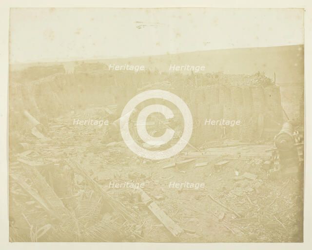 Battery in the Malakoff, 1855. Creator: James Robertson.