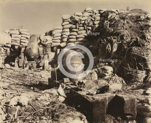 Battery, Malakoff, 1855. Creator: Leon-Eugéne Méhédin (French, 1828-1905); Col. Charles Langlois (French, 1789-1870).