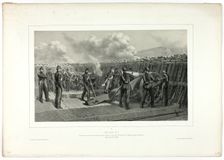 Battery no.9, from Souvenirs d’Italie: Expédition de Rome, 1859. Creator: Auguste Raffet