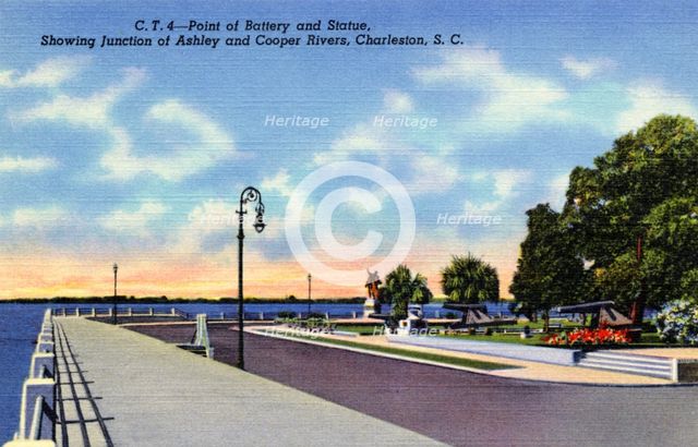 Battery Park, Charleston, South Carolina, USA, 1940. Artist: Unknown