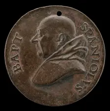 Battista Spagnoli of Mantua, 1447-1516, Carmelite Poet [obverse], c. 1513. Creator: Mea