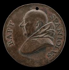 Battista Spagnoli of Mantua, 1447-1516, Carmelite Poet [obverse], c. 1513. Creator: Mea