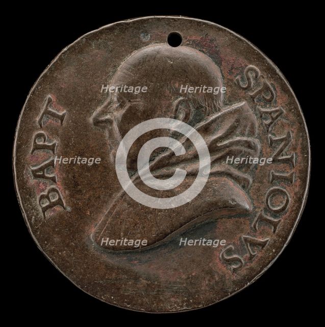Battista Spagnoli of Mantua, 1447-1516, Carmelite Poet [obverse], c. 1513. Creator: Mea.