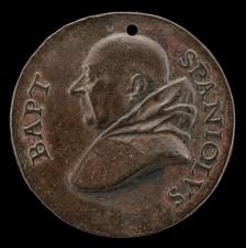 Battista Spagnoli of Mantua, 1447-1516, Carmelite Poet [obverse], c. 1513. Creator: Mea