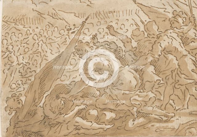 Battle, 1st half 17th century. Creator: Marcantonio Bassetti.