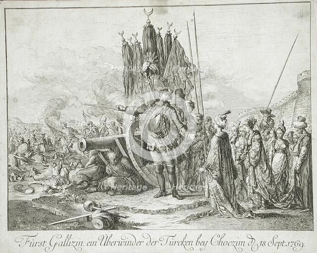 Battle Near Choczim on Sept, 18 1769. Creator: Unknown.