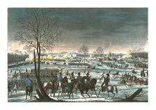 Battle near Hohenlinden, 3 December 1800, c1850). Artist: Edme Bovinet