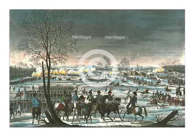 Battle near Hohenlinden, 3 December 1800, c1850).  Artist: Edme Bovinet.