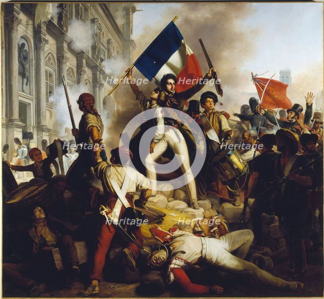 Battle outside the Hôtel de Ville, 28 July 1830.