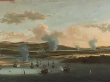 Battle of Medway, c.1668. Creator: Willem Schellinks