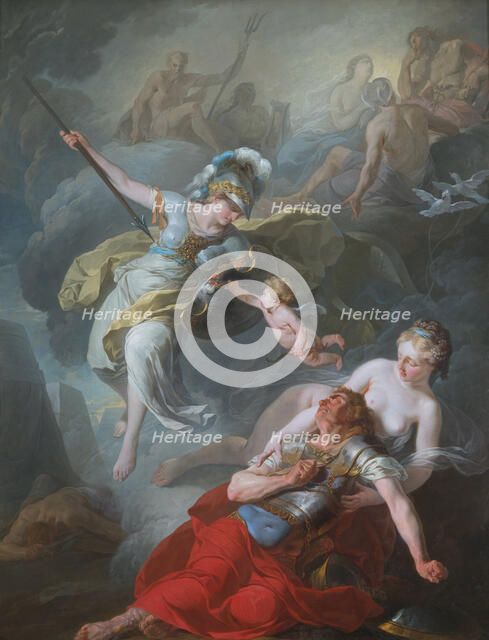 Battle of Minerva Against Mars, 1771. Creator: Suvée, Joseph-Benoît (1743-1807).