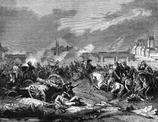 Battle of Montereau, France, 18th February 1814 (1882-1884).Artist: A Gerard
