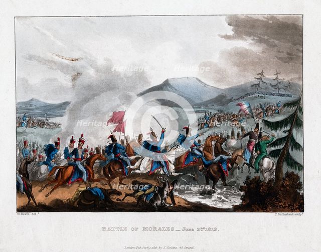 'Battle of Morales', 1813 (1815).Artist: Thomas Sutherland