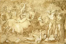 Battle of Nude Men, c1545-1550. Creator: Marco Pino