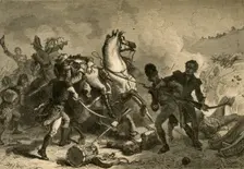 Battle of New Orleans - Death of General Pakenham (1878). Creator: Albert Bobbett