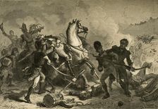 Battle of New Orleans - Death of General Pakenham (1878). Creator: Albert Bobbett