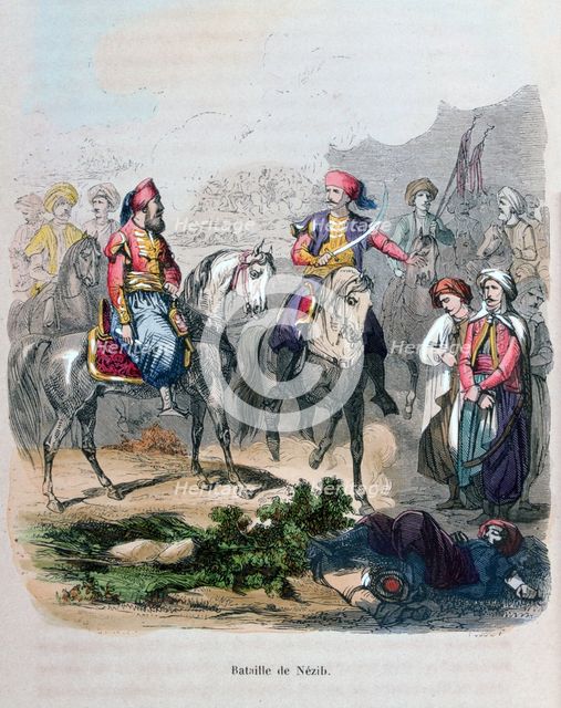 'Battle of Nezib', 1839 (1847). Artist: Jean Adolphe Beauce