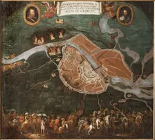 Battle of Novgorod in 1611. Creator: Johan Hammer