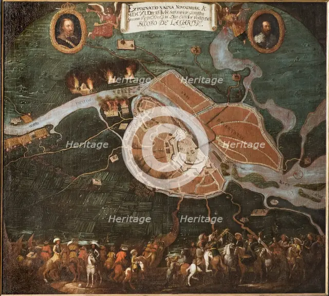Battle of Novgorod in 1611. Creator: Johan Hammer.