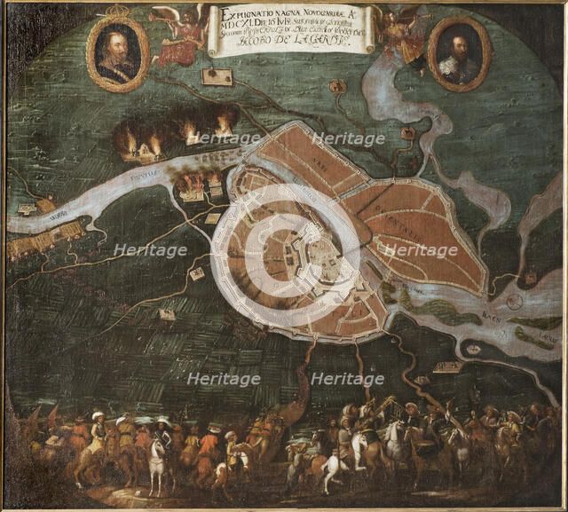 Battle of Novgorod in 1611. Creator: Johan Hammer.