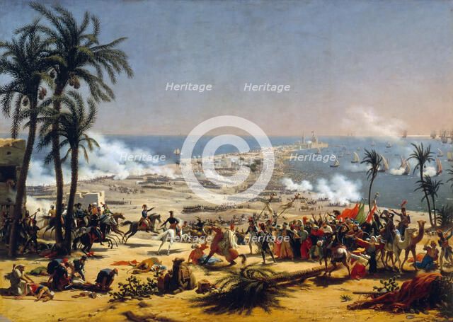 Battle of Aboukir, 25 July 1799. Artist: Lejeune, Louis-François, Baron (1775-1848)