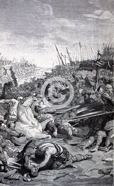 Battle of Adrianople in Thrace, between the armies of Emperor Constantine 'The Great' and Liciniu…