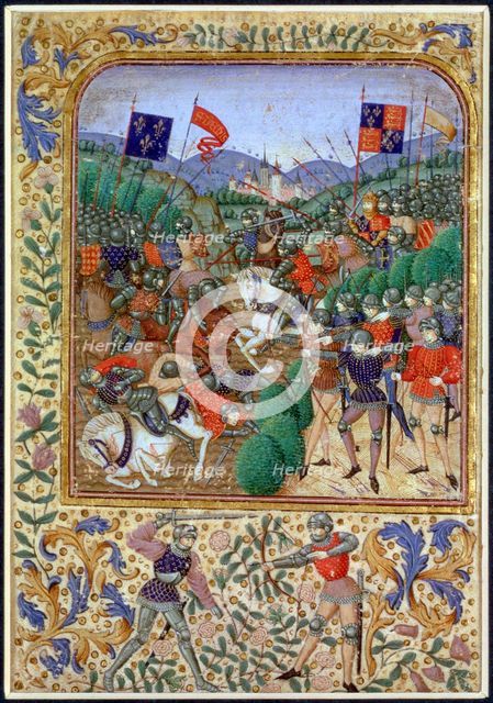 Battle of Agincourt, France, 25 October 1415, (19th century). Creator: Unknown.