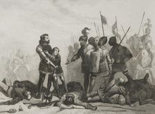 Battle of Aljubarrota, (14 August 1385), Hundred Years War, 1853. Creator: Antonio Roca Sallent