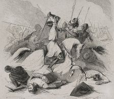 Battle of Araviana, (22 September 1359), War of the Two Peters..., Spain, 1853. Creator: Antonio Roca Sallent