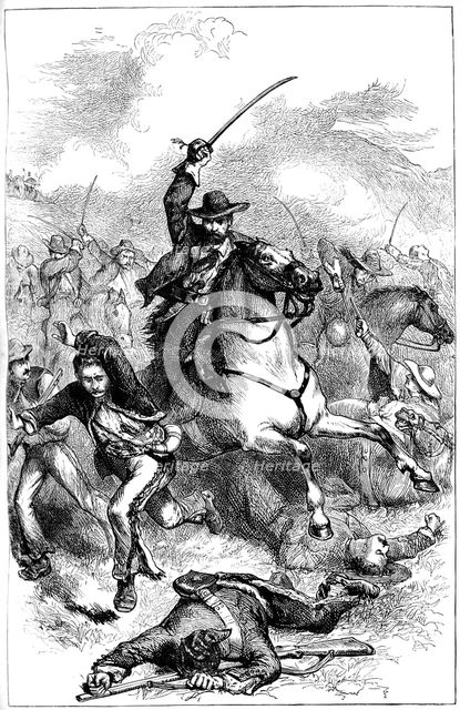 Battle of Buena Vista, Mexico, 1847 (c1880). Artist: Unknown