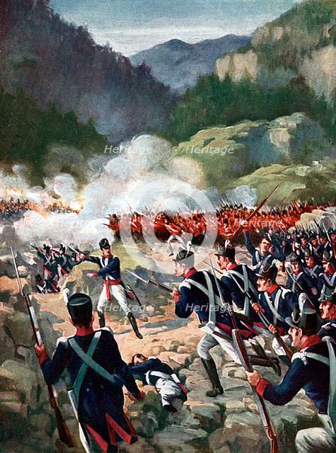 Battle of Busaco, Peninsular War, Portugal, 27 September 1810. Artist: Unknown