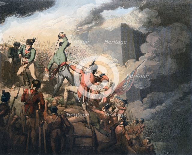 Battle of Badajoz, Spain, 6th April 1812 (1819). Creator: Thales Fielding.