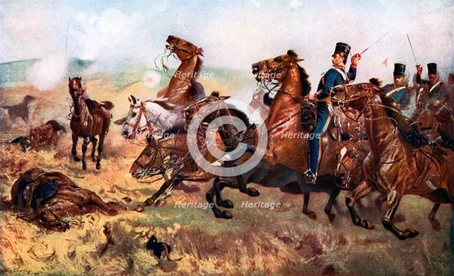 'Battle of Balaclava, 25th October 1854', (c1920). Artist: John Charlton