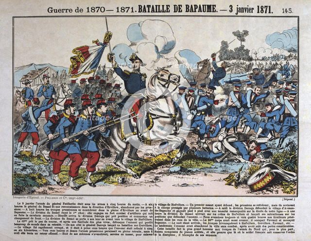 Battle of Bapaume, Franco-Prussian war, 3 January 1871. Artist: Anon