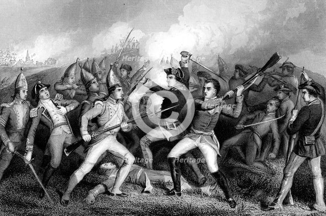 Battle of Bennington, Vermont, American War of Independence, 16 August 1777. Artist: Unknown