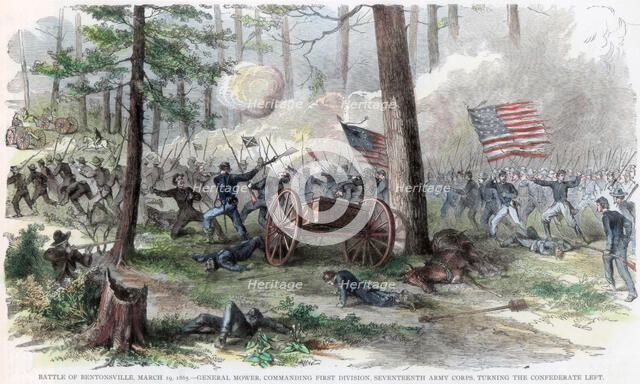 Battle of Bentonville, North Carolina, American Civil War 19 March 1865. Artist: Unknown