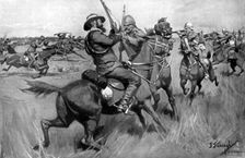 Battle of Blood River, 2nd Boer War, 17 September 1901. Artist: Frederick Judd Waugh