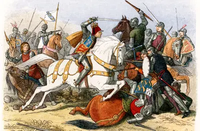Thumbnail image of Battle of Bosworth Field, 22 August 1485 (1864).  Artist: James William Edmund Doyle