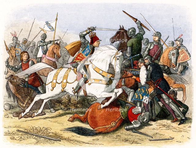 Battle of Bosworth Field, 22 August 1485 (1864).  Artist: James William Edmund Doyle