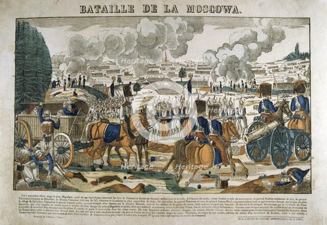 Battle of Borodino, Russia, 7 September 1812, (c1835). Artist: Francois Georgin