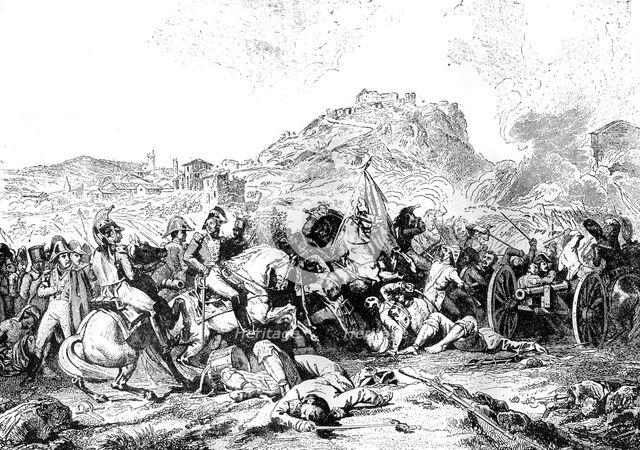 Battle of Castalla, Spain, 21st July 1812 (1882-1884). Artist: Unknown