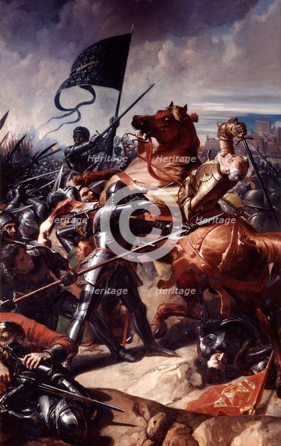 'Battle of Castillon', 1453 (19th century). Artist: Charles Philippe Auguste Lariviere