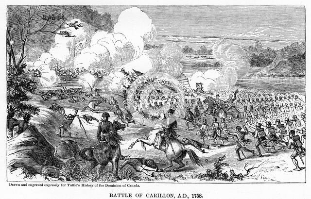 'Battle of Carillon, AD 1758', (1877). Artist: Unknown